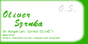 oliver szrnka business card